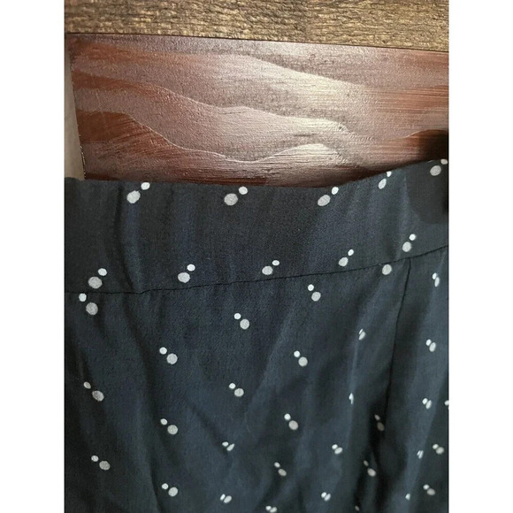 Sejour Womens Pants Wide Leg 3x Navy Polka Dot Print - Picture 3 of 6